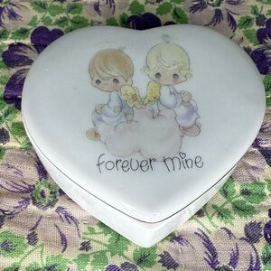 Vintage Precious Moments Trinket Dish with lid
